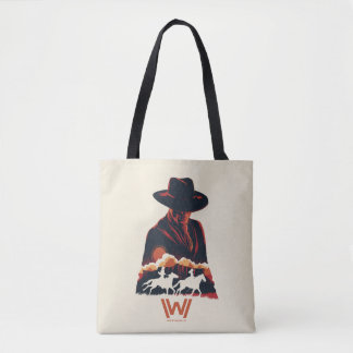 Westworld | Man in Black Desert Silhouette Tote Bag