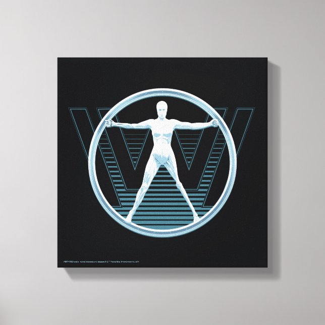 Westworld | Vitruvian Android Logo Canvas Print (Front)