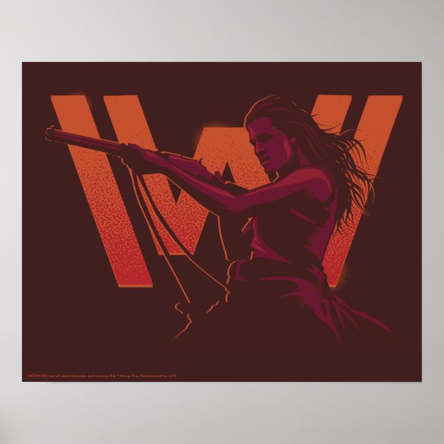 Westworld | Wyatt With Rifle Over Logo Poster (Front)