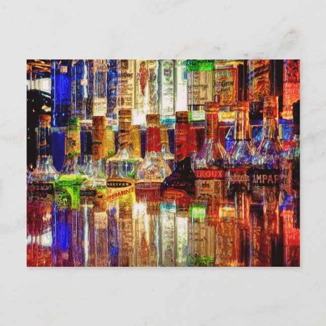 Wet Bar Abstract Art Postcard (Front)
