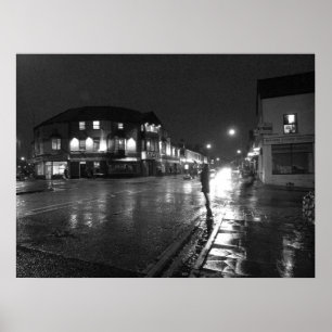 Wet Evening, Salisbury Road Cardiff (1) Poster