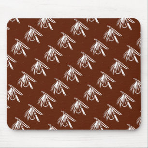 "Wet Fly Brown - Tiled" Classic Trout Fly Mousepad