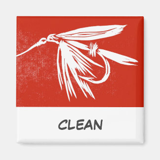 "Wet Fly" Dish Washer Status Magnet