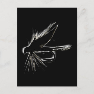 Wet Fly Silhouette Postcard