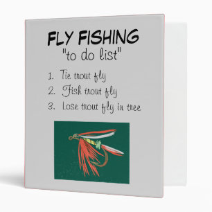 "Wet Fly-To Do List" Fly Fishing Journal Binder