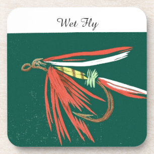 "Wet Fly" Trout Wet Fly Coaster