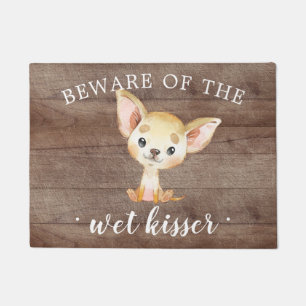 Wet Kisser Chihuahua Puppy Dog Door Mat