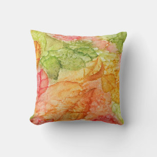 Wet Leaves of Autumn Throw Pillow