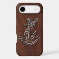 Wet Nautical Mahogany Anchor Steel