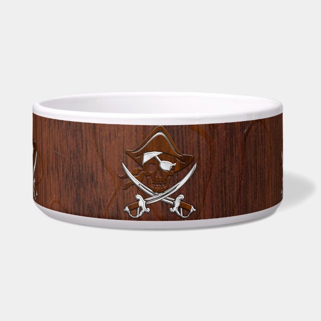 Wet Nautical Mahogany Pirate Skull Steel (Front)