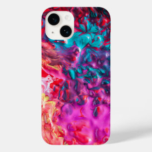 Wet paint colourful abstract art palette pink blue Case-Mate iPhone 14 case