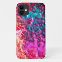 Wet paint colourful abstract art palette swirl