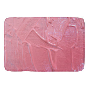 Wet paint dripping pink texture bath mat
