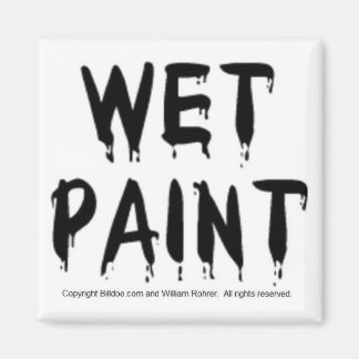 Wet paint magnet