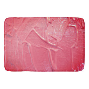 Wet paint pink peach dripping texture bath mat