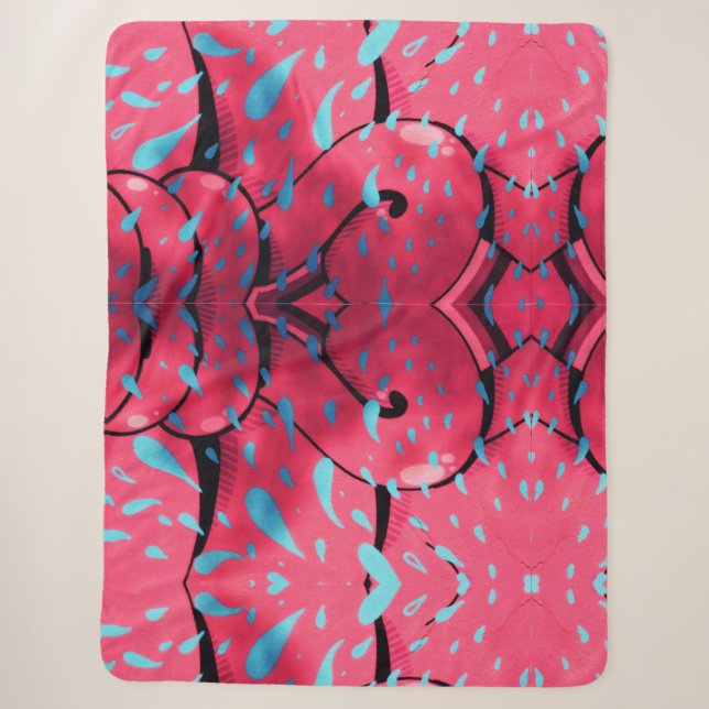 wet paint sherpa blanket (Front)