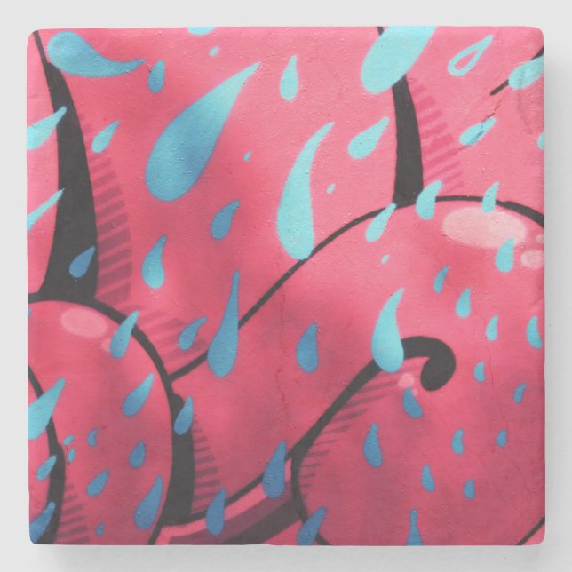 wet paint stone coaster (Front)