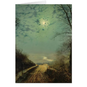 Wet Road By Moonlight, Wharfedale by John Grimshaw