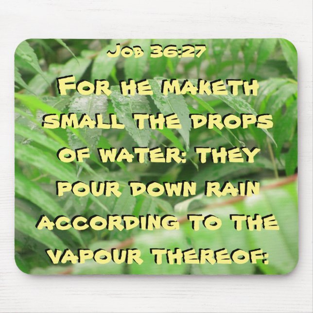 Wet sumac Job Bible quote Mouse Pad (Front)