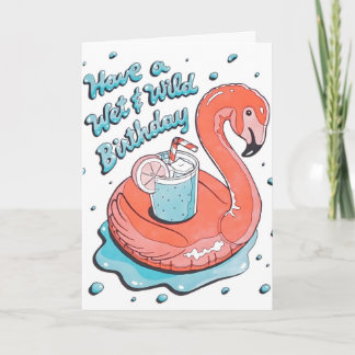 Wet & Wild Birthday Letterpress Card