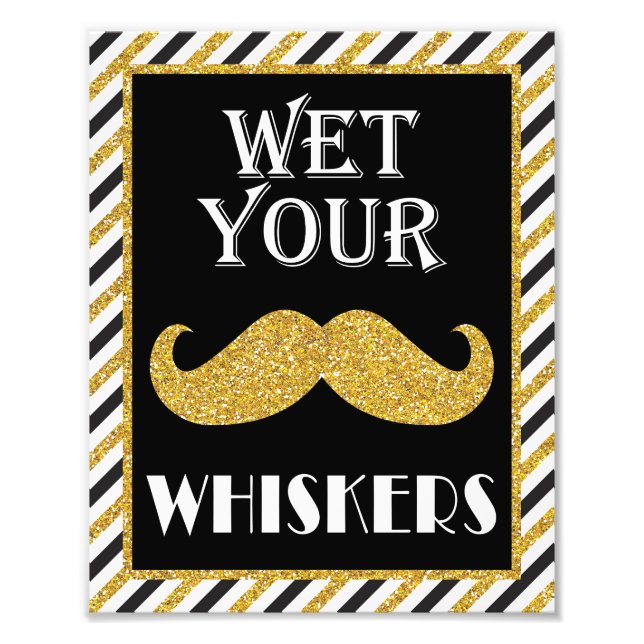 Wet Your Whiskers Beverage Sign • 8 x10 Print (Front)