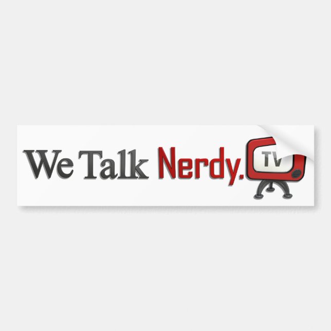 WeTalkNerdy.tv Bumper sticker (Front)