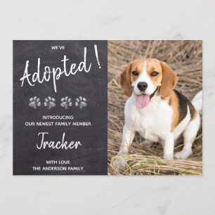We've Adopted New Pet Dog Puppy Pawty Invitation