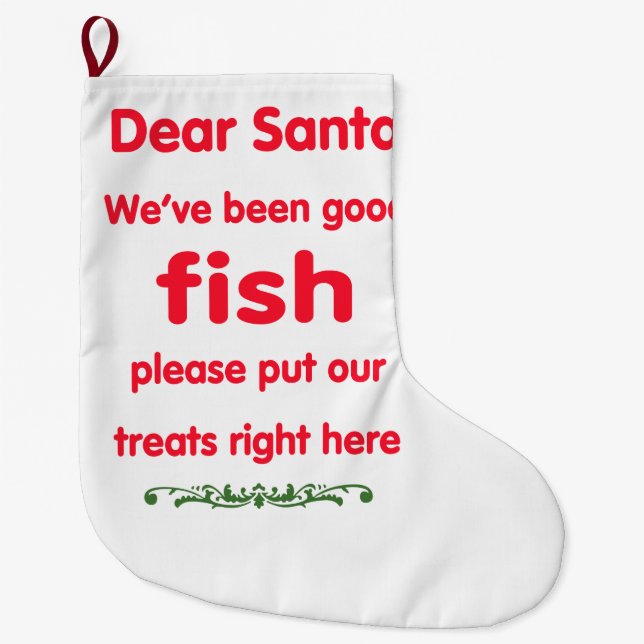 We've been good fish large christmas stocking (Front)