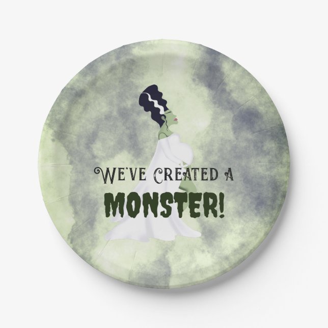 We've Created a Monster! Paper Plate (Front)