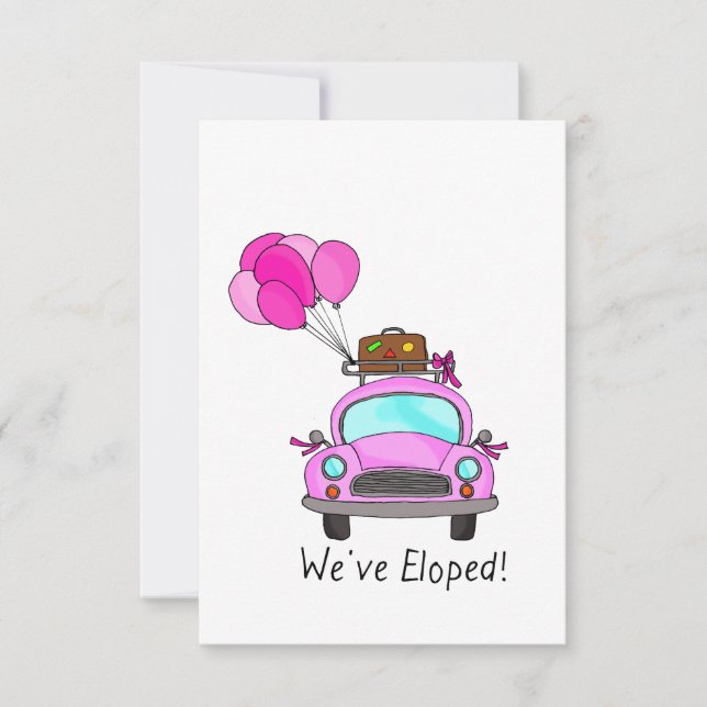 We've eloped Announcement (Front)