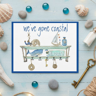 We've Gone Coastal Moving Announcement Beach Postcard