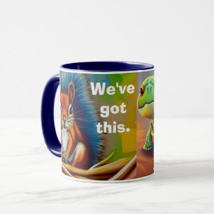 We've got this squirrel, turtle, spider 2 tone Mug
