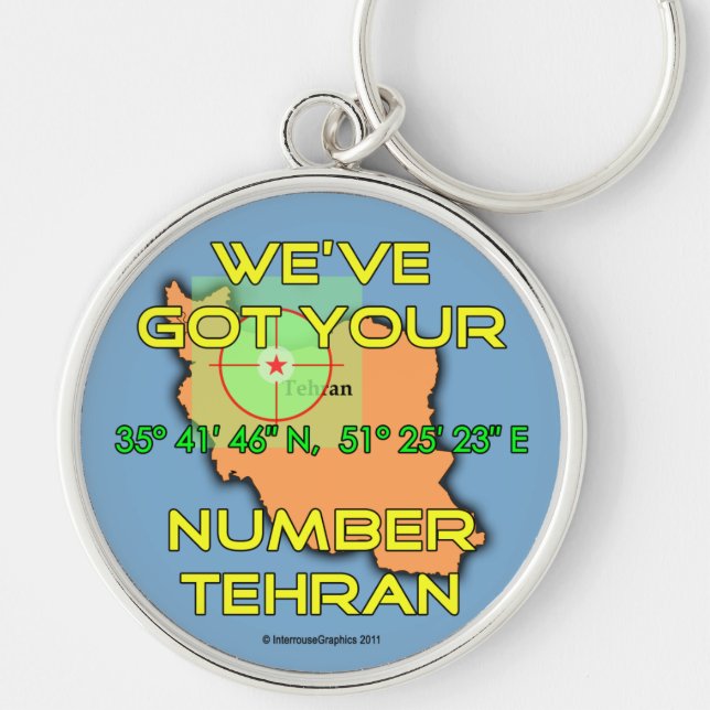 We've Got Your Number Tehran Keychain (Front)