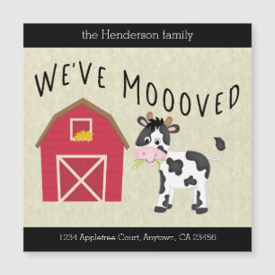 We've Moooved Farm Cow Barn Change of Address