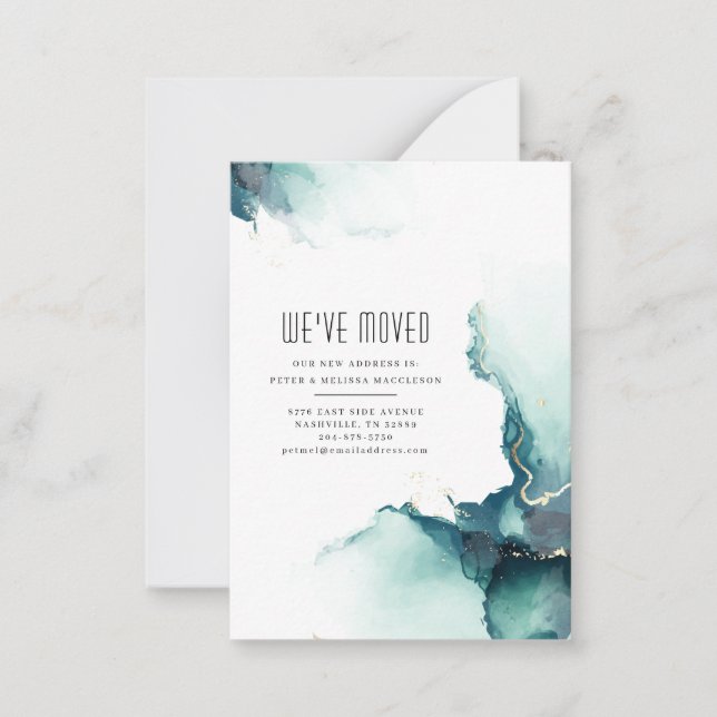 We've Moved Abstract Modern Moving Announcement (Front)