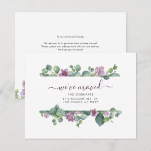 We've Moved Address Eucalyptus Greenery Moving