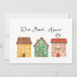 We've Moved Again Funny New Address Moving Card<br><div class="desc">Let your friends and family know where you moved with this cute watercolor hand drawn homes moving announcement. The text can be changed to suite your needs.</div>