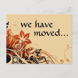 we've moved announcement postcard