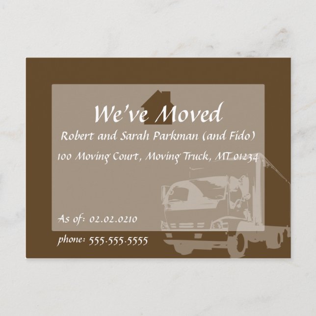 We've Moved Announcement Postcards (Front)