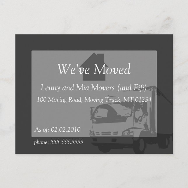 We've Moved Announcement Postcards (Front)