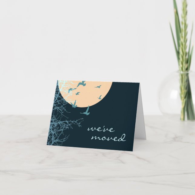 we've moved announcement : silhouscreen birds (Front)