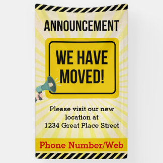 We've Moved Announcements Custom Moving Business Banner