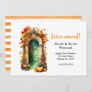 We've Moved Autumn Fall Wreath Door Announcement