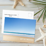 We've Moved Beach Home New Address Coastal Photo Postcard<br><div class="desc">Beautiful change of address beach house moving cards. Share your new seaside home address with friends and family using this lovely ocean photograph of the coast on an island moving announcement postcard. We've moved to Florida or another tropical seaside town.</div>