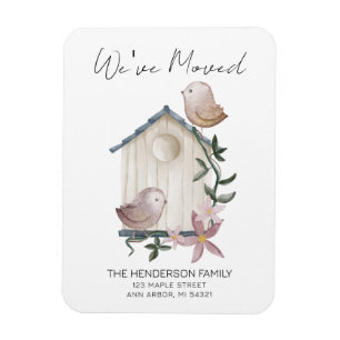 We've Moved Birdhouse New Home Moving Announcement Magnet