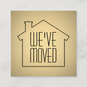 We've Moved Black and Gold Modern Enclosure Card