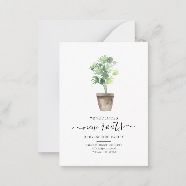 We've Moved Boho Indoor Plant Moving New Address Card (Front)