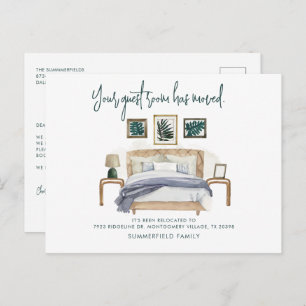 We've Moved Boho Modern Moving Announcement Postcard