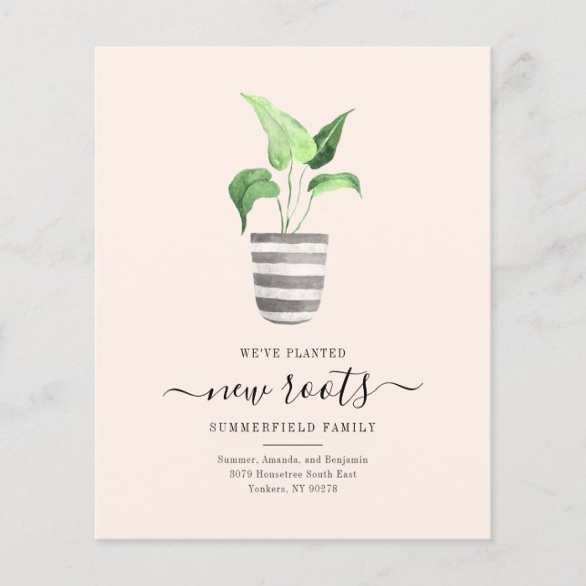 We've Moved Boho Moving Announcement (Front)