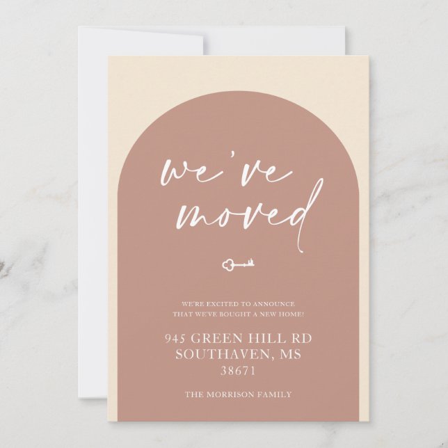 We've Moved Boho Moving Announcement (Front)